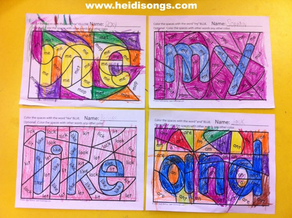 Sight Word Coloring