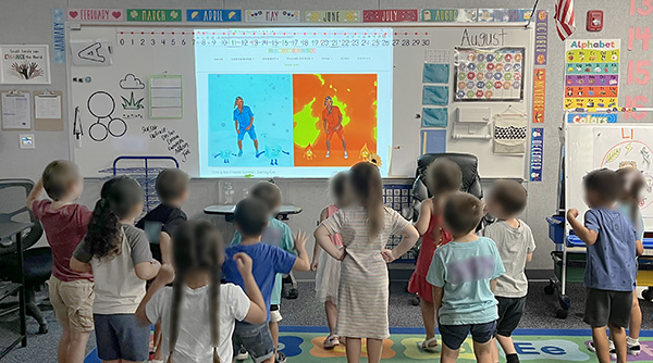 Danny Go! in the classroom for a Brain Break