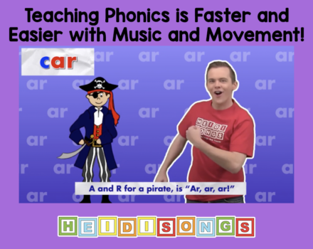 Teaching phonics is easier, faster, and more fun with music and movement!