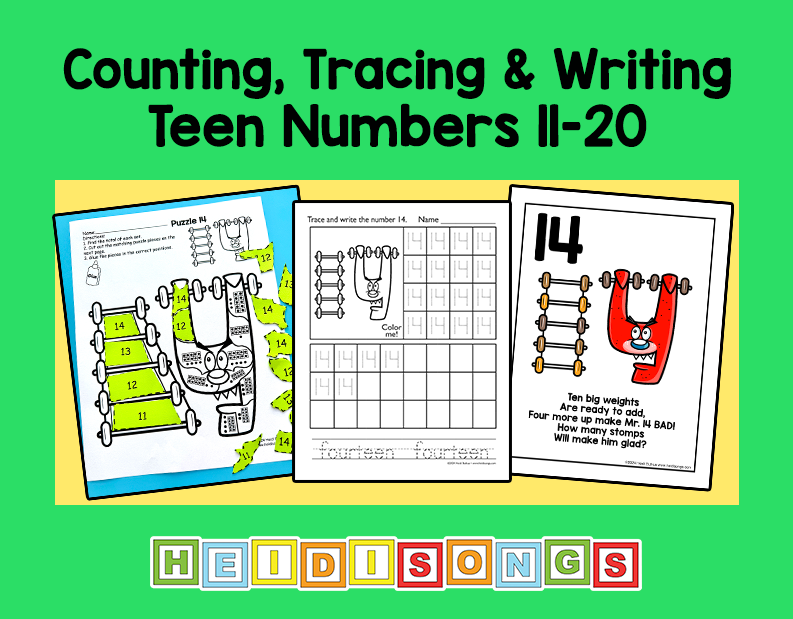 Counting, Tracing and Writing numbers 11-20